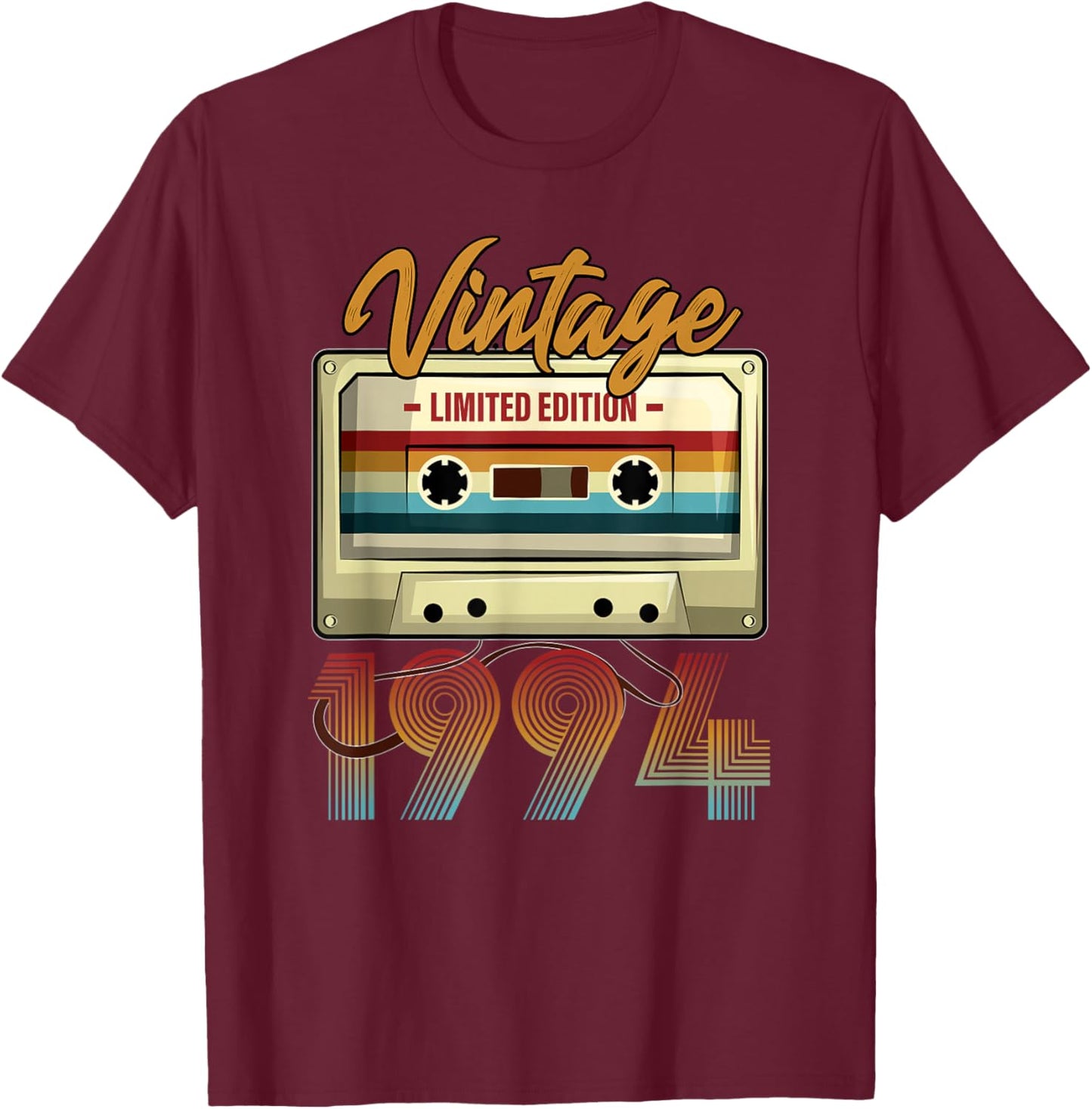 Vintage 1994 31st Birthday Cassette Tape Women B-day T-Shirt - T-Shirt | Maroon