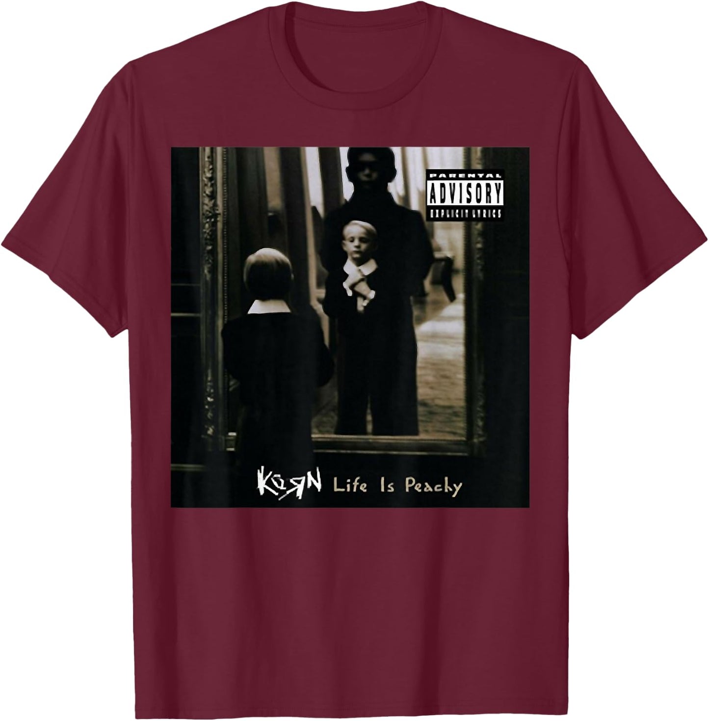 L.IFE funny IS PEA.CHY T-Shirt - T-Shirt | Maroon