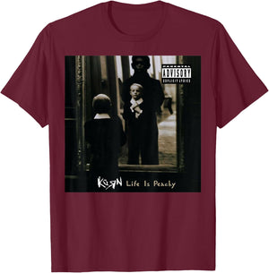 L.IFE funny IS PEA.CHY T-Shirt - T-Shirt | Maroon