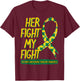 Her Fight Is My Fight Beckwith–Wiedemann Syndrome Awareness T-Shirt - T-Shirt | Maroon
