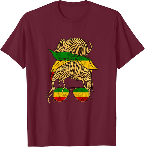 Rasta Reggae Messy Bun Hair Jamaica Hippie Rastafari