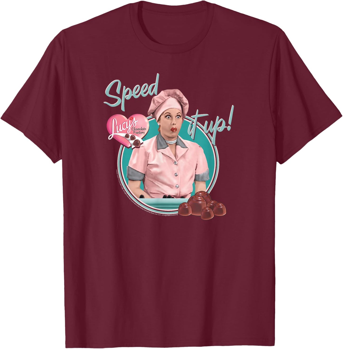 I Love Lucy Speed It Up T-Shirt - T-Shirt | Maroon