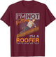 Roofer Hammer Roof Mechanic Construction Craftsman Carpenter T-Shirt - T-Shirt | Maroon