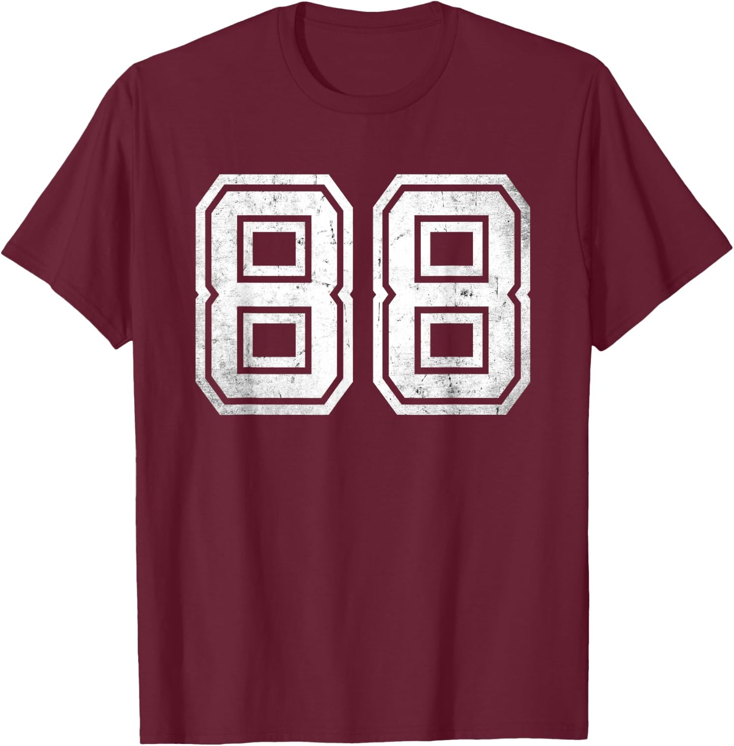 Number #88 Vintage Favourite Number T-Shirt - T-Shirt | Maroon