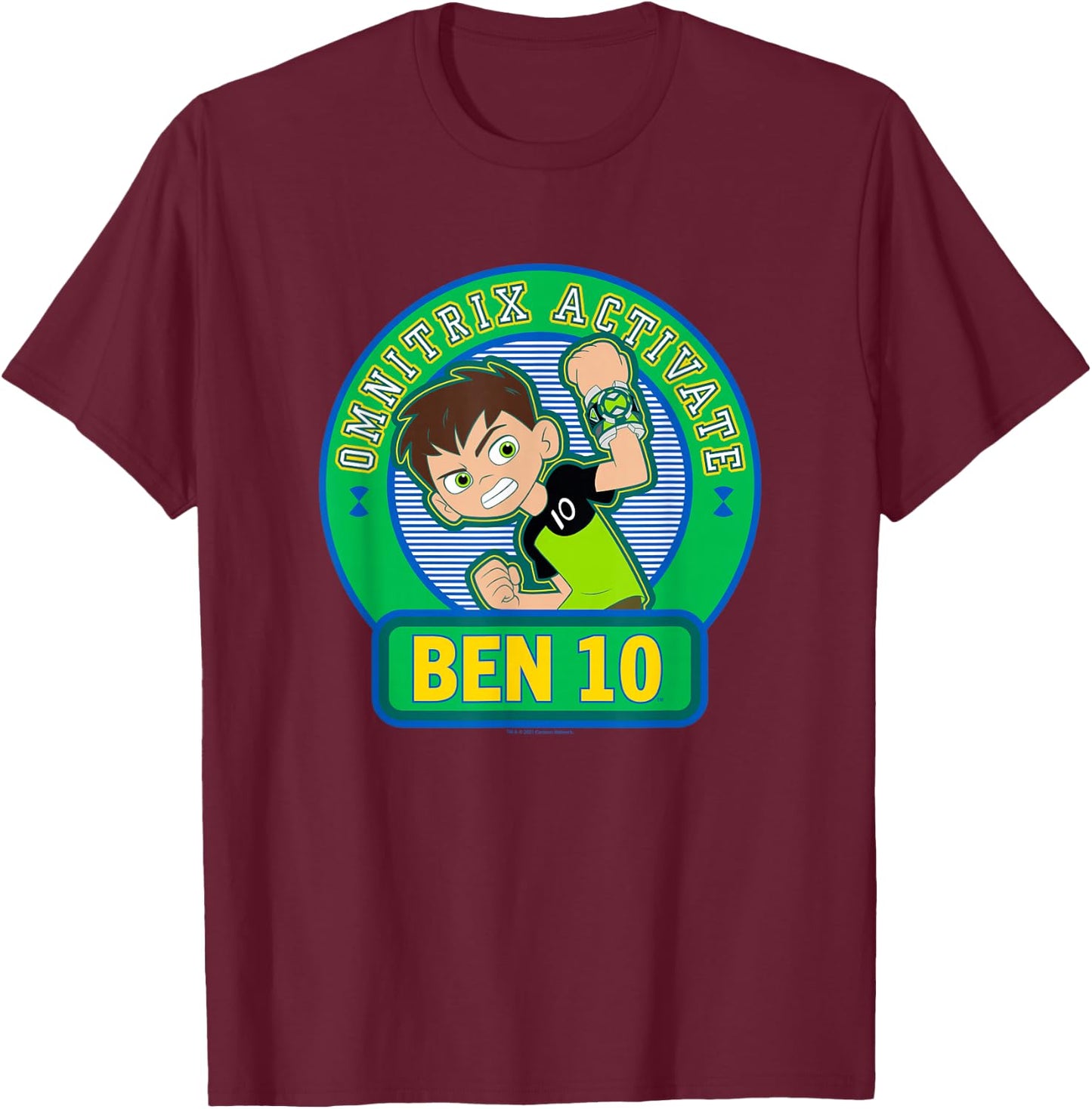 Ben 10 Omnitrix Activate T-Shirt - T-Shirt | Maroon