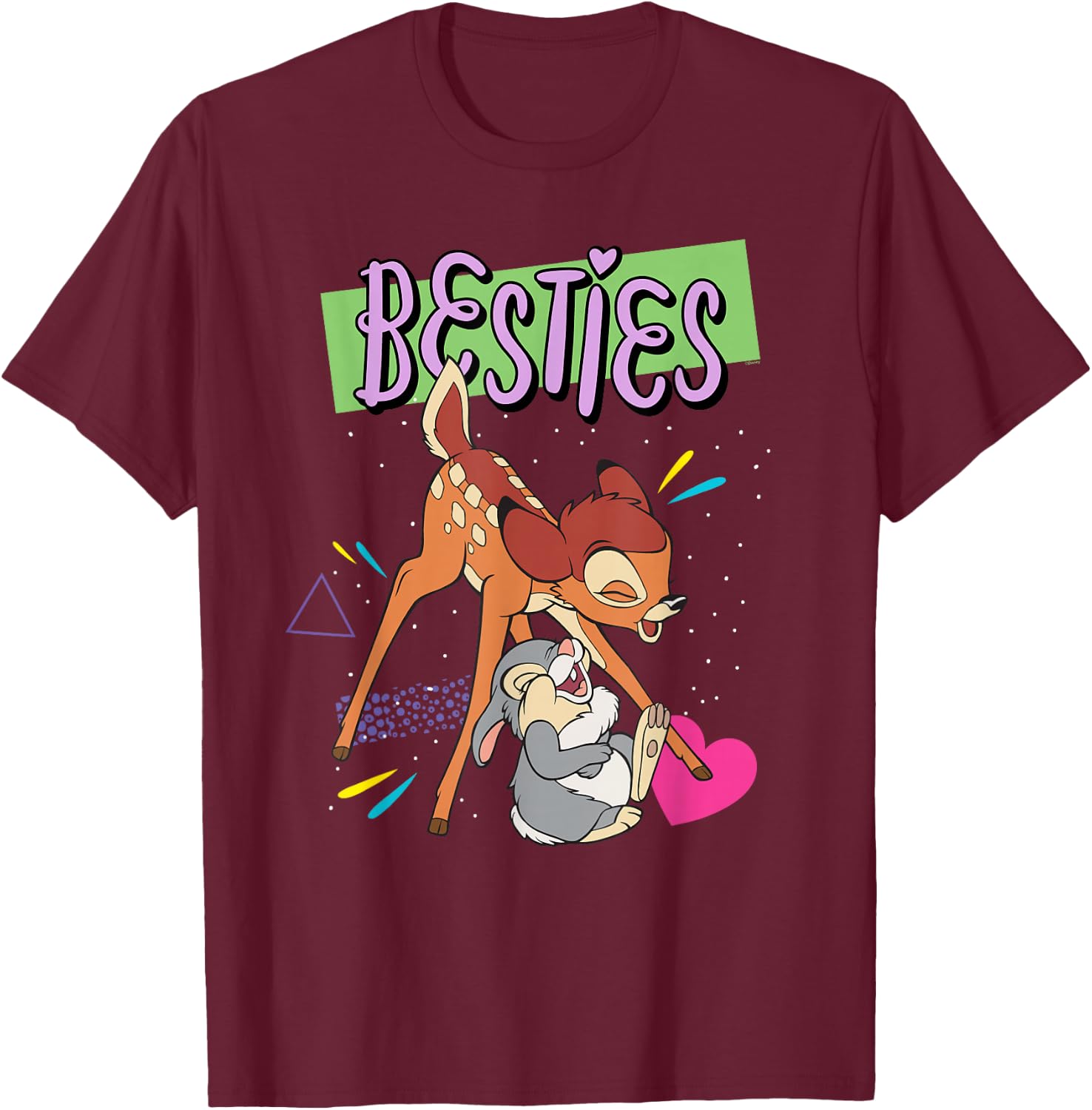 Marvel Legends Disney Bambi and Thumper Besties BFF Best Friends Valentine T-Shirt - T-Shirt | Maroon