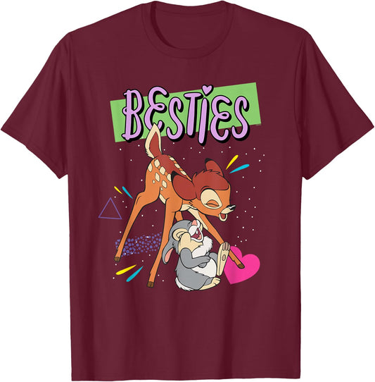 Marvel Legends Disney Bambi and Thumper Besties BFF Best Friends Valentine T-Shirt - T-Shirt | Maroon