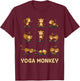 Monkey Yoga Shirt Meditation Zen Namaste Yoga Lover Buddhist T-Shirt - T-Shirt | Maroon