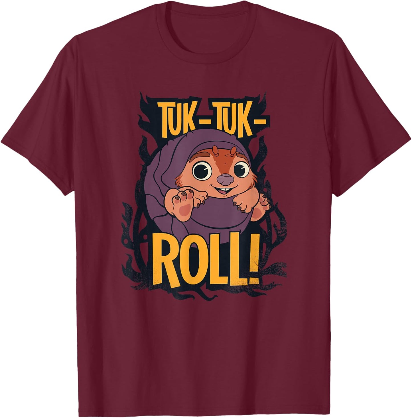 Disney Raya and the Last Dragon Baby Tuk-Tuk Roll T-Shirt - T-Shirt | Maroon