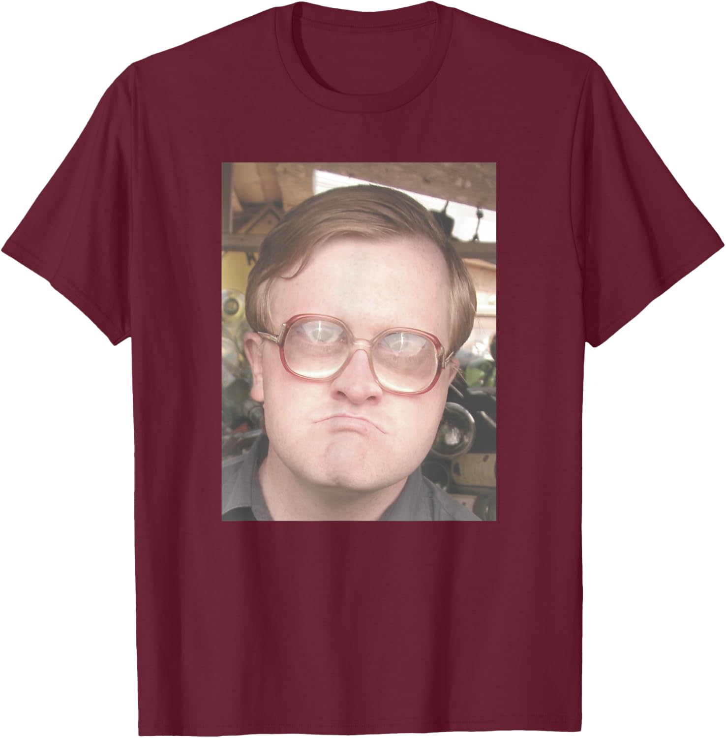 Trailer Park Boys Bubbles Front & Back Portrait T-Shirt - T-Shirt | Maroon