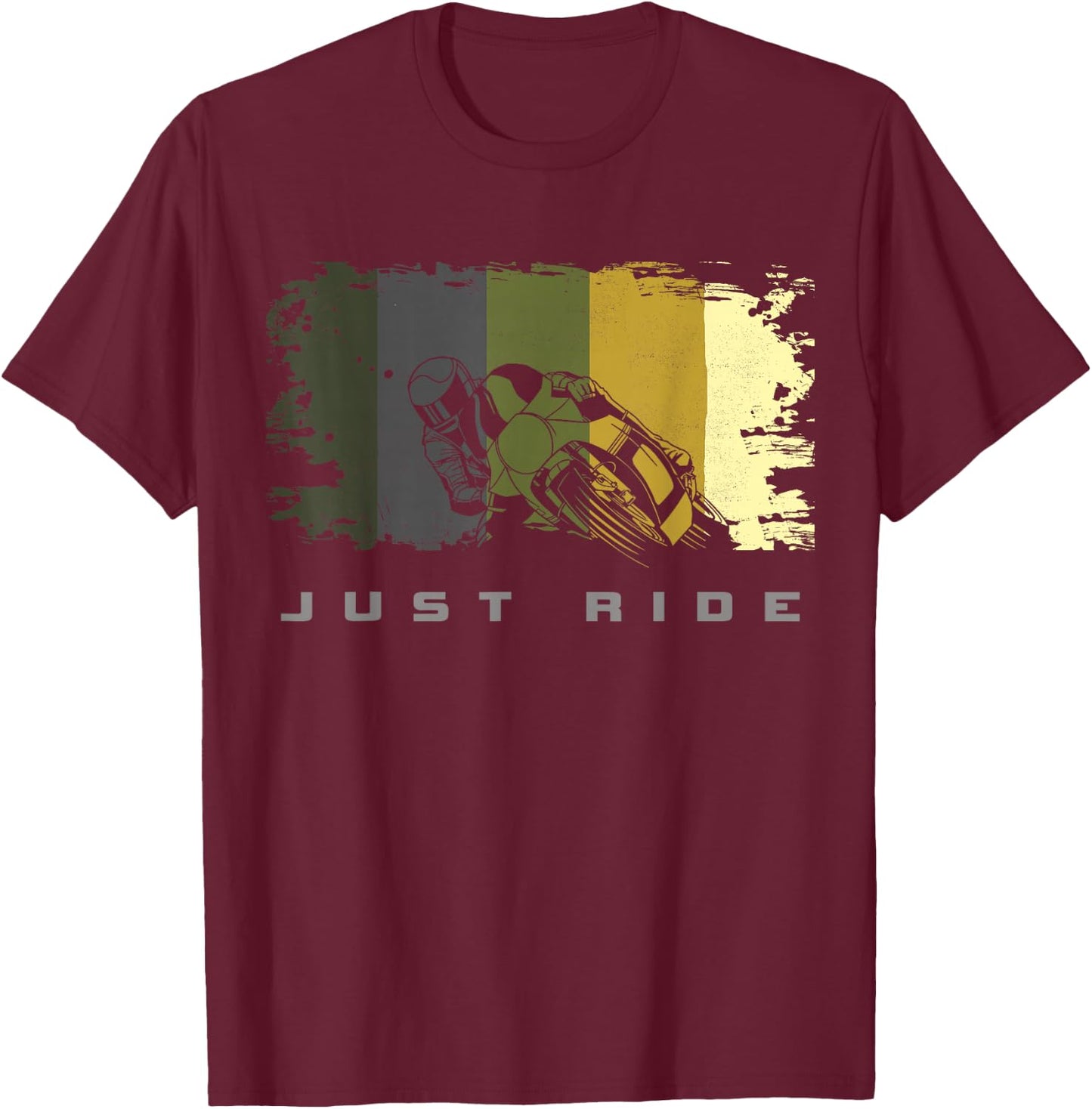 Motorcycle , Black T-Shirt - T-Shirt | Maroon