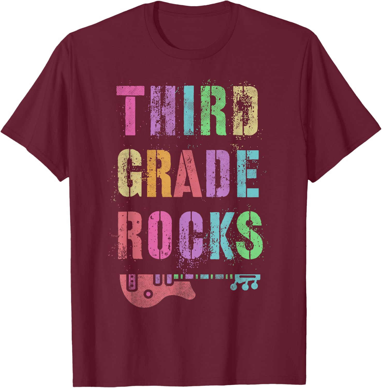 3rd GRADE ROCKS Teacher Rockstar Team THIRD Grader Is My Jam Men Women Kids T-Shirt - T-Shirt | Maroon