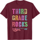 3rd GRADE ROCKS Teacher Rockstar Team THIRD Grader Is My Jam Men Women Kids T-Shirt - T-Shirt | Maroon