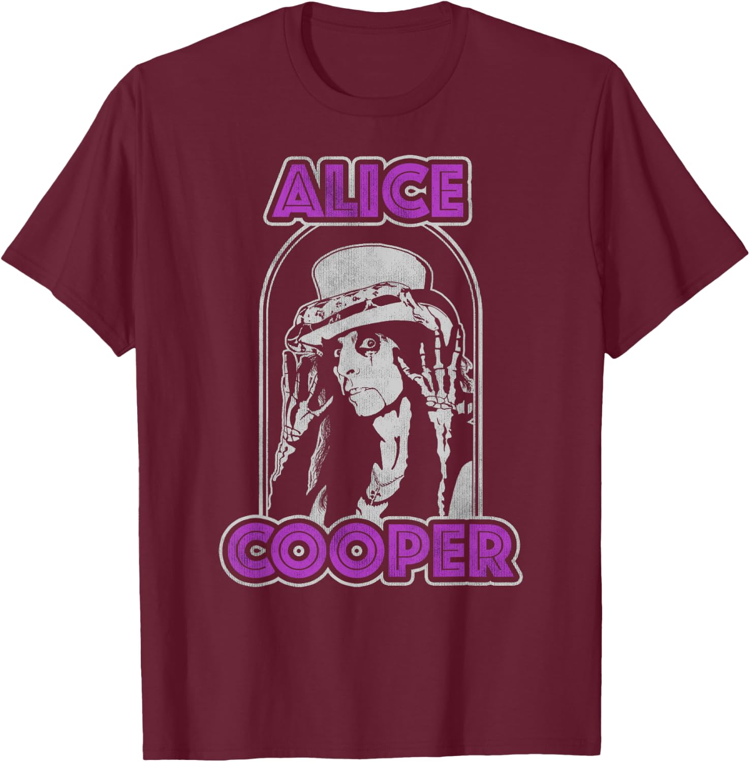Alice Cooper – Top Hat T-Shirt - T-Shirt | Maroon