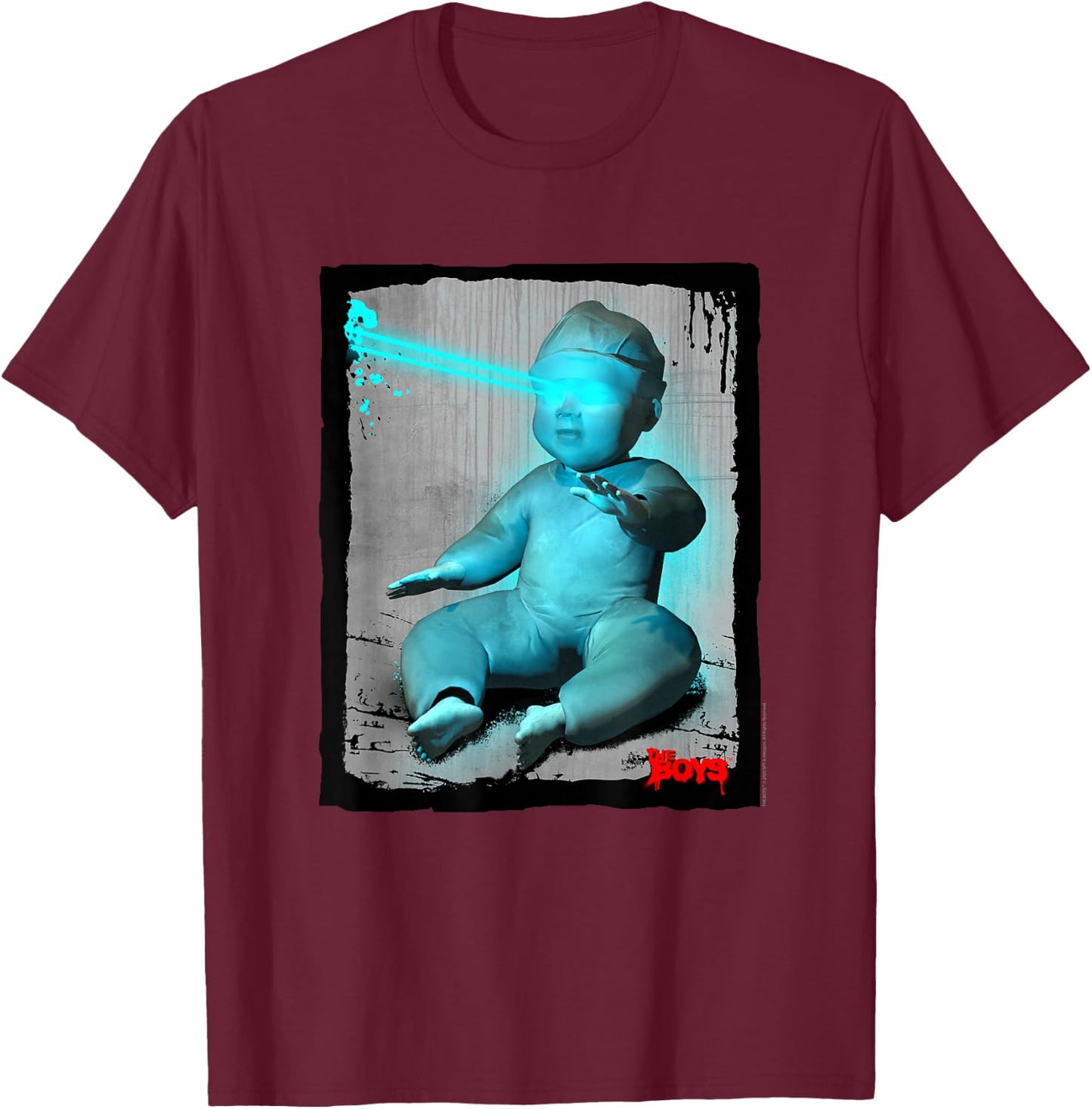 The Boys Laser Baby Superhero TV Show T-Shirt - T-Shirt | Maroon