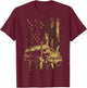 Camo American Flag Truck Patriotic US Trucking Trucker Gift T-Shirt - T-Shirt | Maroon