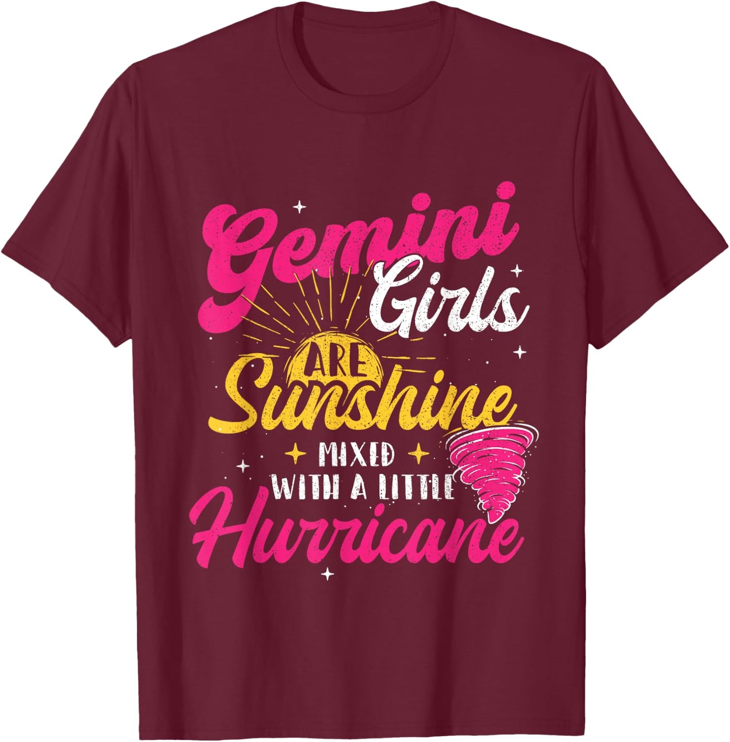 Gemini Girls - Zodiac Sign Horoscope Astrology Lover T-Shirt - T-Shirt | Maroon