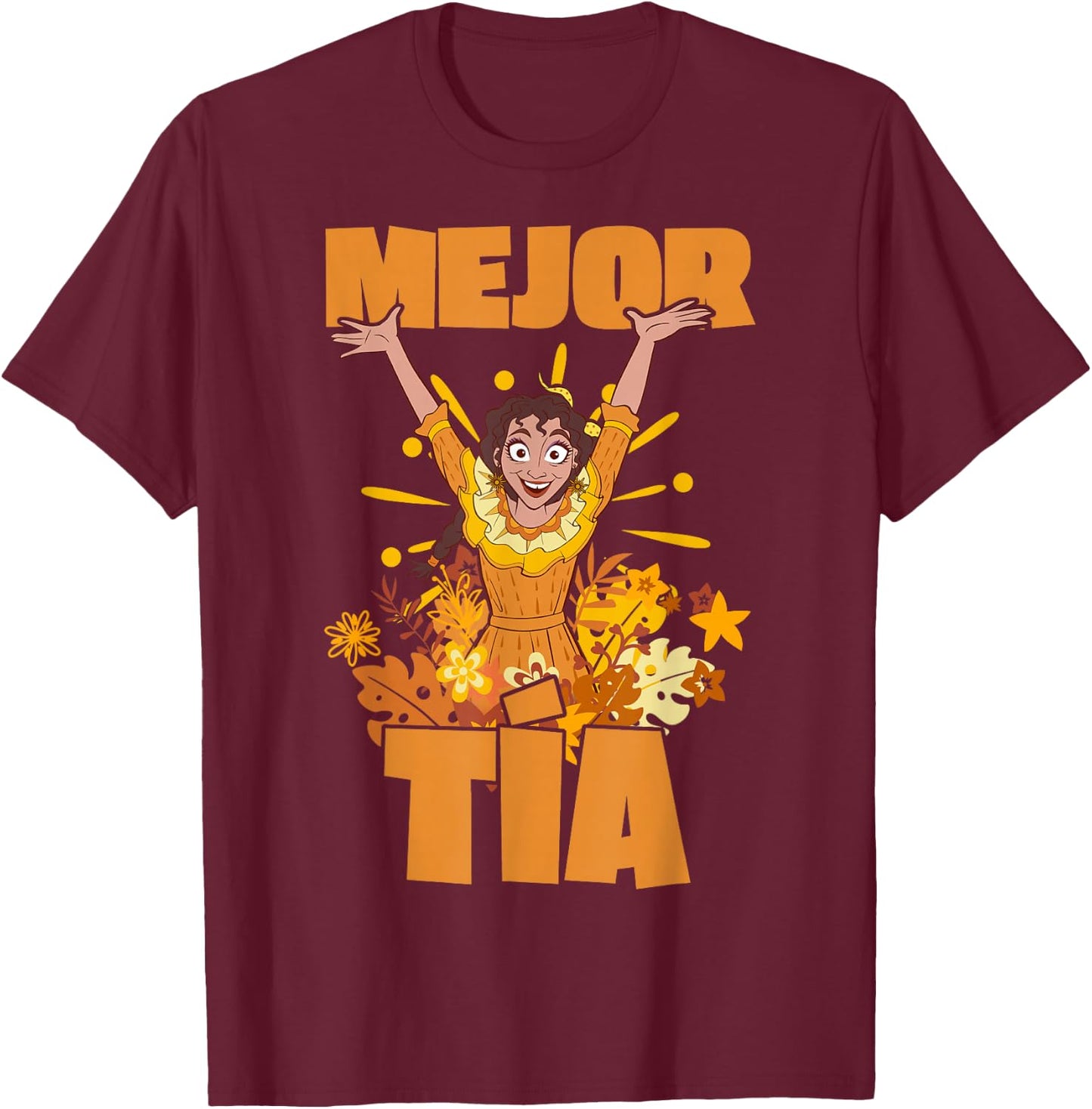 Disney Encanto Pepa Madrigal Mejor Tia Best Aunt T-Shirt - T-Shirt | Maroon