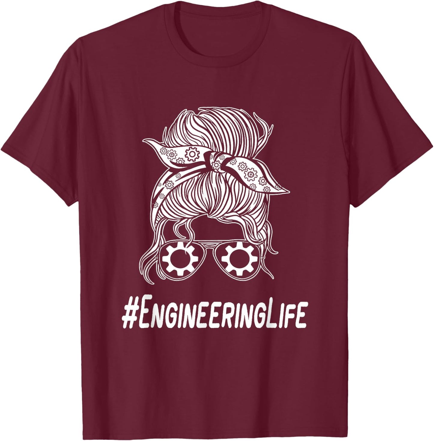 Female Civil Engineering Woman Mechanical Engineers T-Shirt - T-Shirt | Maroon