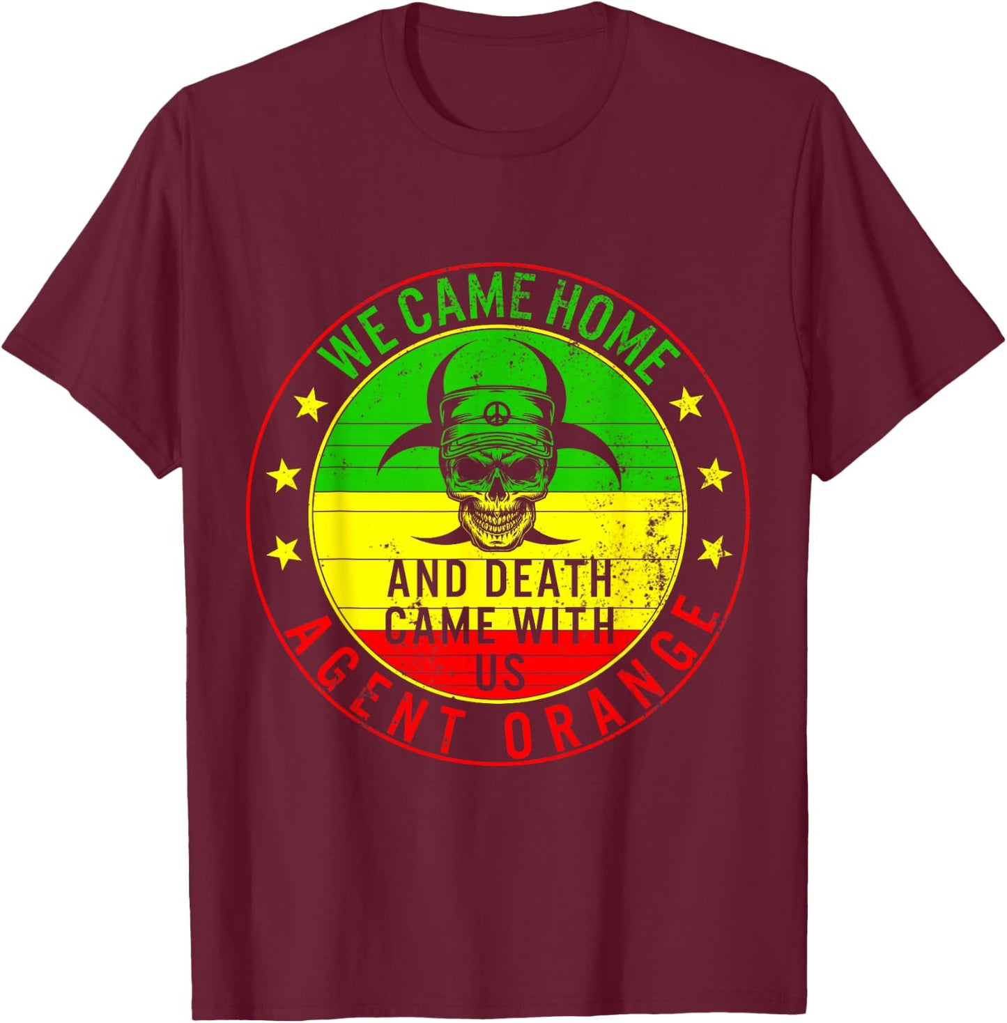 Vietnam Veterans Day Orange Agent Victims Retired Soldiers T-Shirt - T-Shirt | Maroon