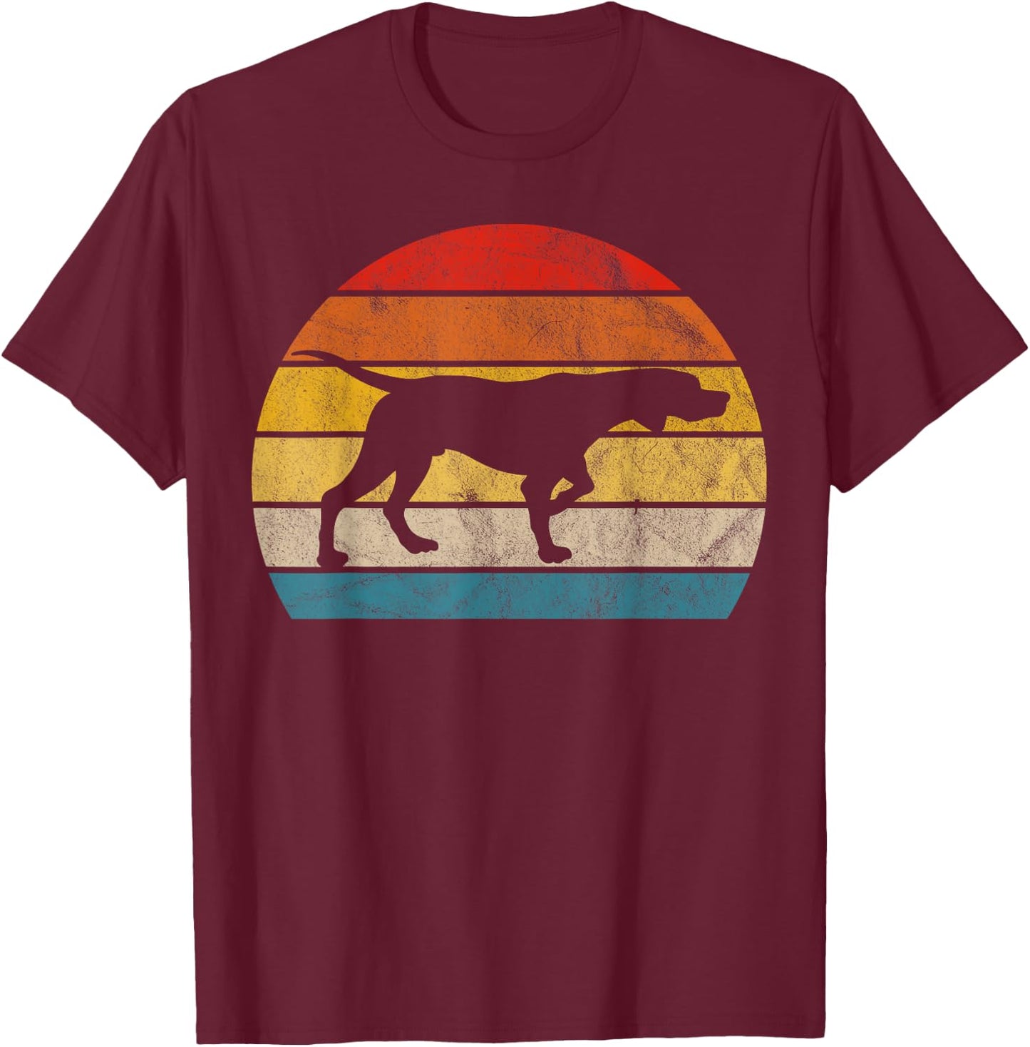 Vintage Pointer Shirt Retro English Pointer Dog Lover Gift T-Shirt - T-Shirt | Maroon