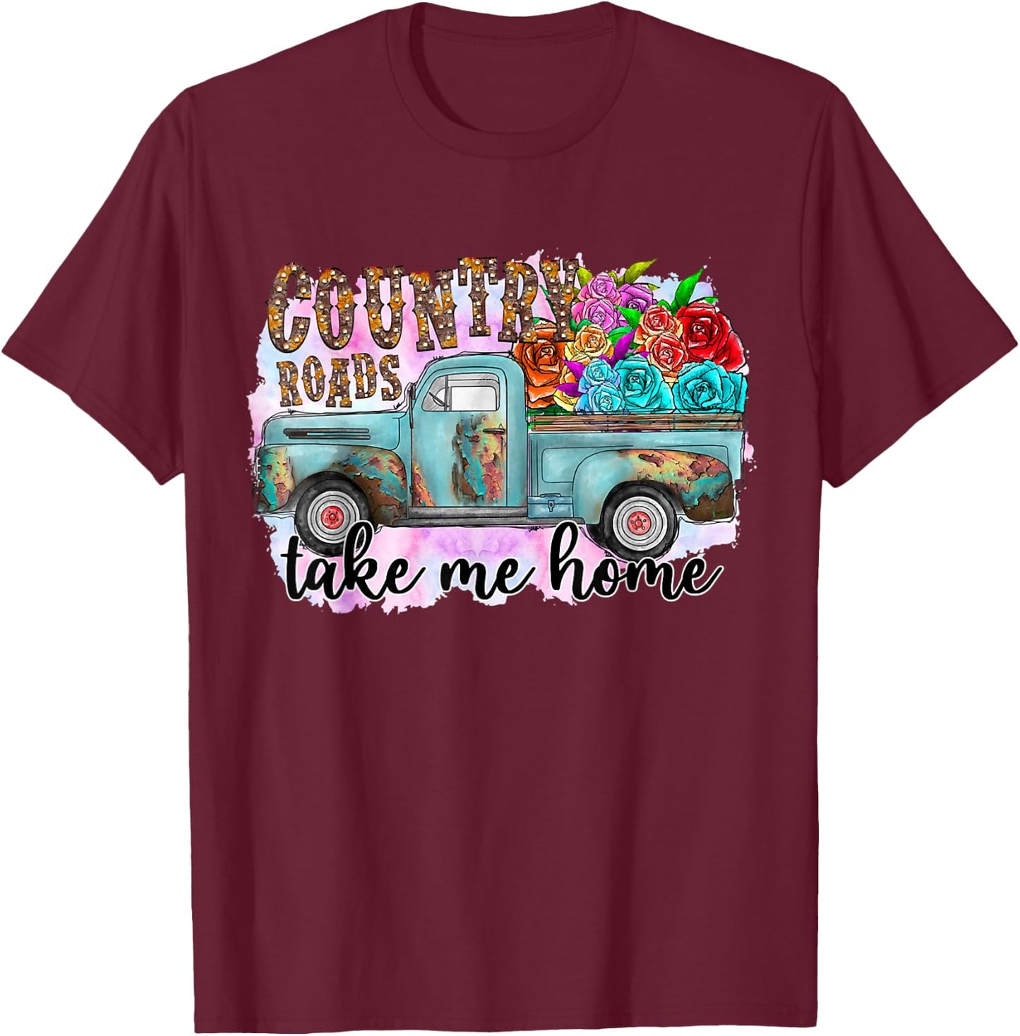 Country Roads Take Me Home T-Shirt - T-Shirt | Maroon