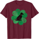 Black Lab St. Patrick's Day - Retro Labrador Retriever T-Shirt - T-Shirt | Maroon