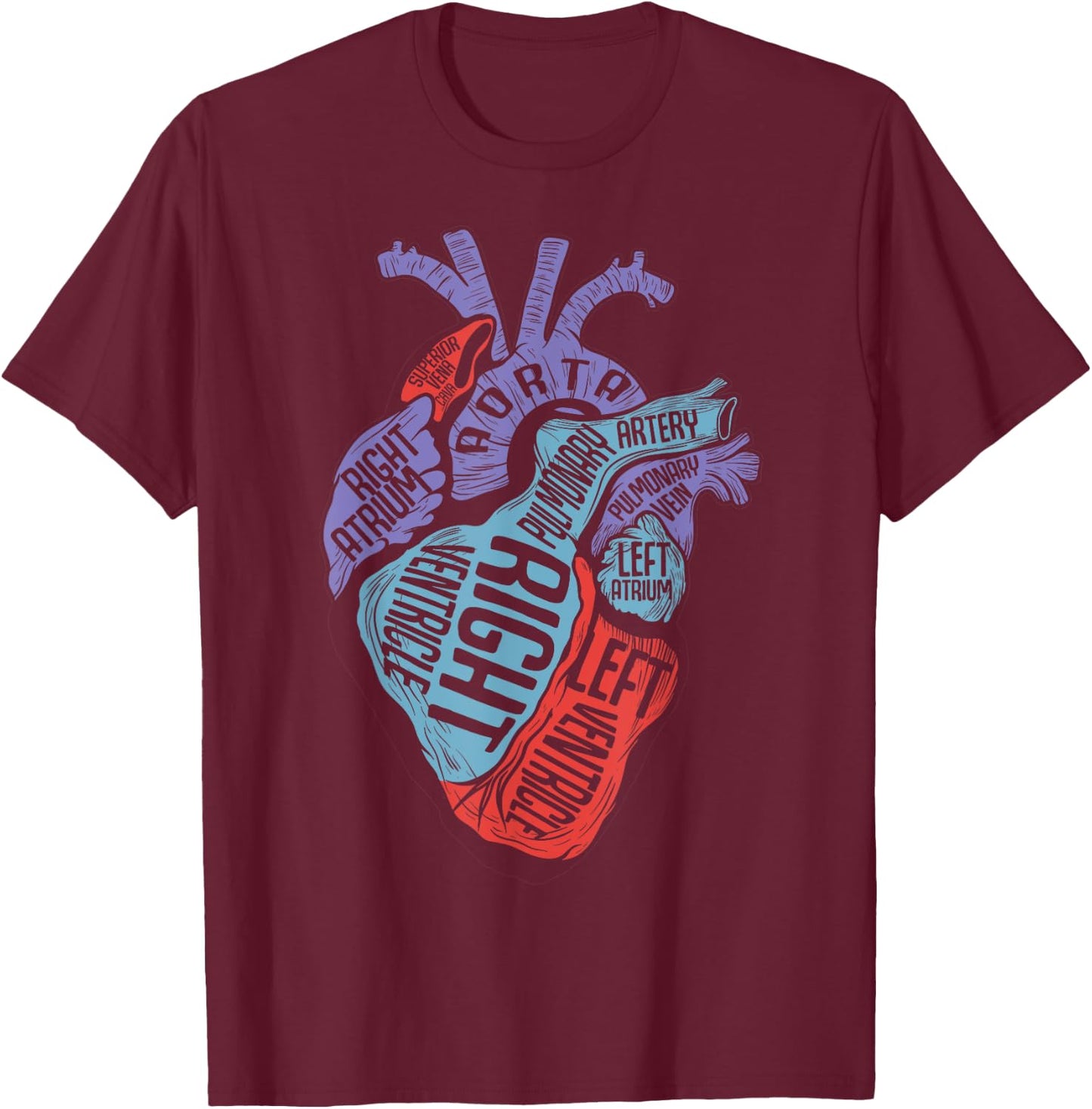 Heart Specialist Anatomy Doctor Medical Biology T-Shirt - T-Shirt | Maroon