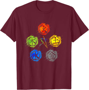 Qigong Five Elements Balance Tai Chi T-Shirt - T-Shirt | Maroon