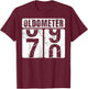 Oldometer 70 Shirt Vintage Funny 70th Birthday Gift T-Shirt - T-Shirt | Maroon