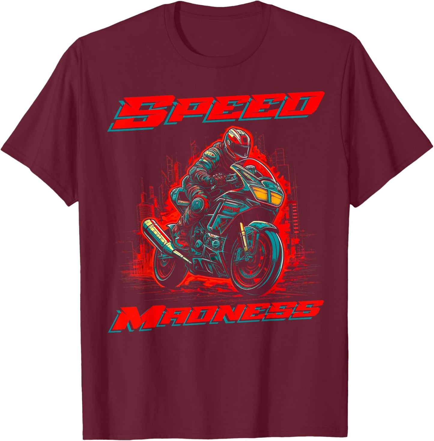 Racing Motorbike T-Shirt - T-Shirt | Maroon