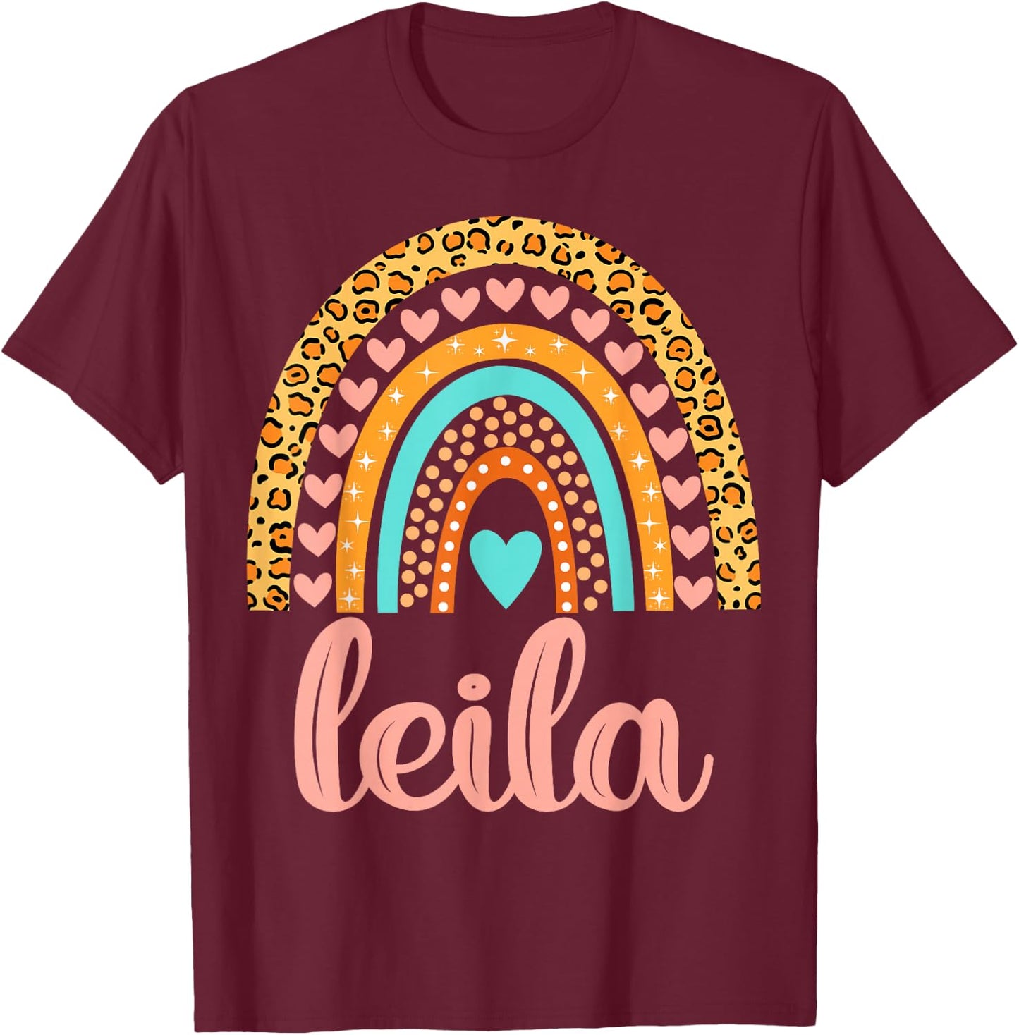 Leila Leila Name Birthday Shirt Gift T-Shirt - T-Shirt | Maroon