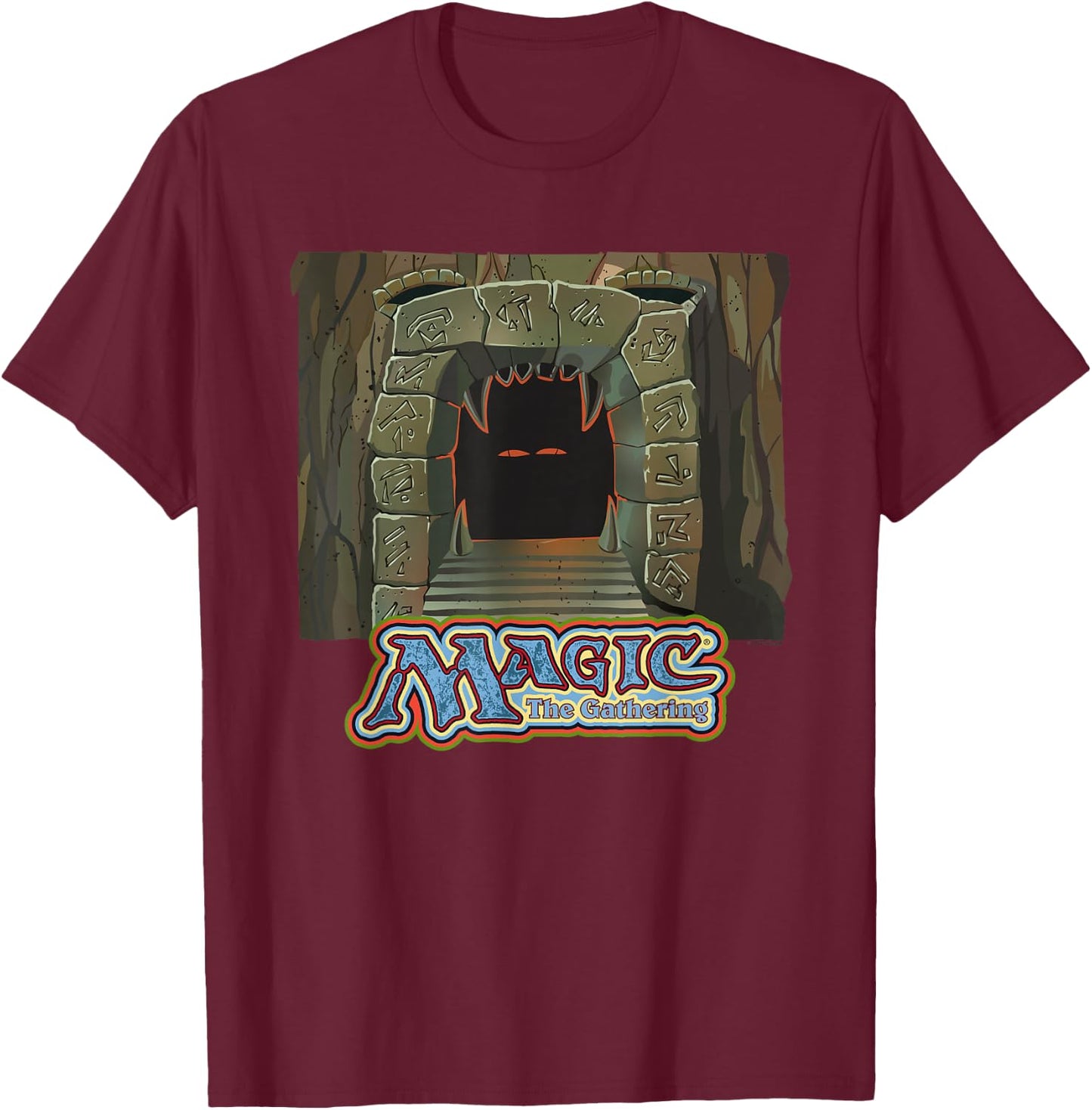 Magic: The Gathering Howling Mine Retro Card T-Shirt - T-Shirt | Maroon