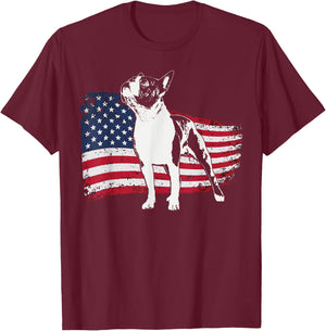 Boston Terrier Boston-Bulldog Women Kids Men T-Shirt - T-Shirt | Maroon