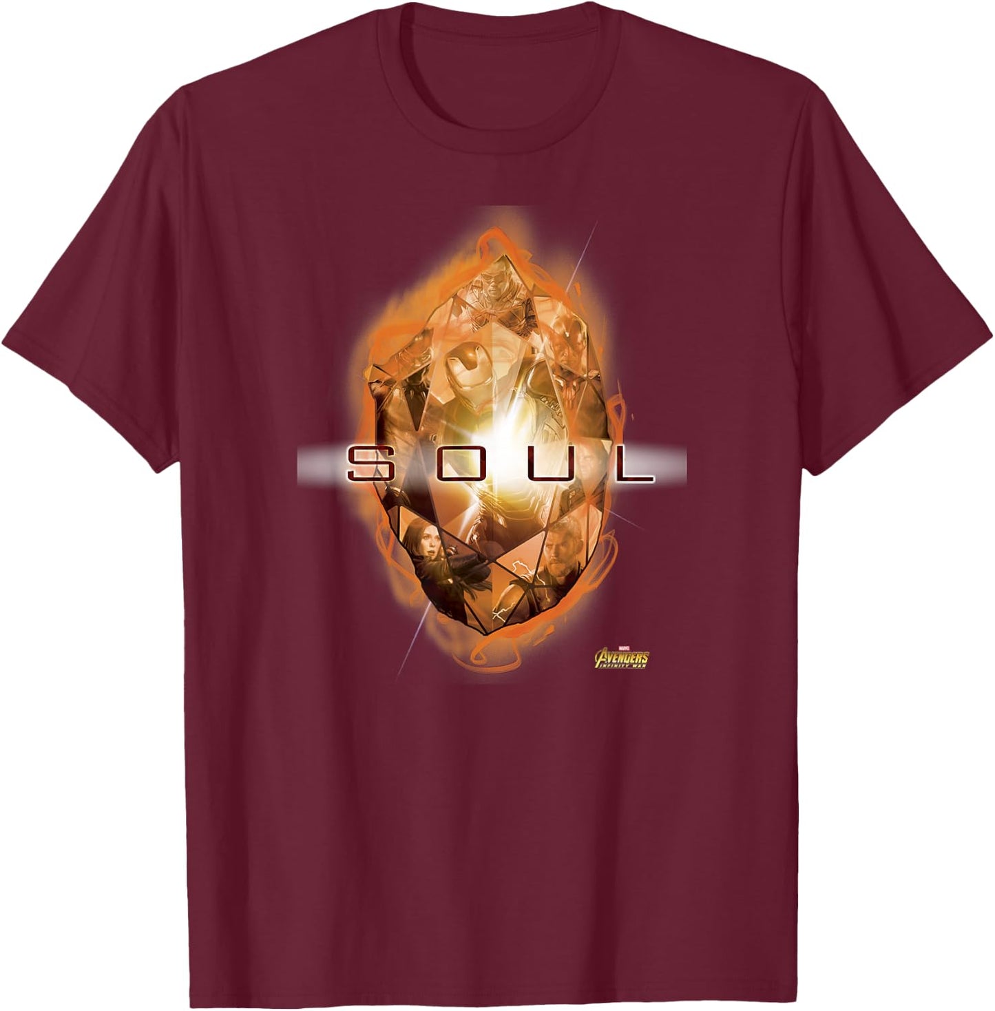 Marvel Infinity War The Orange Soul Stone Graphic T-Shirt - T-Shirt | Maroon