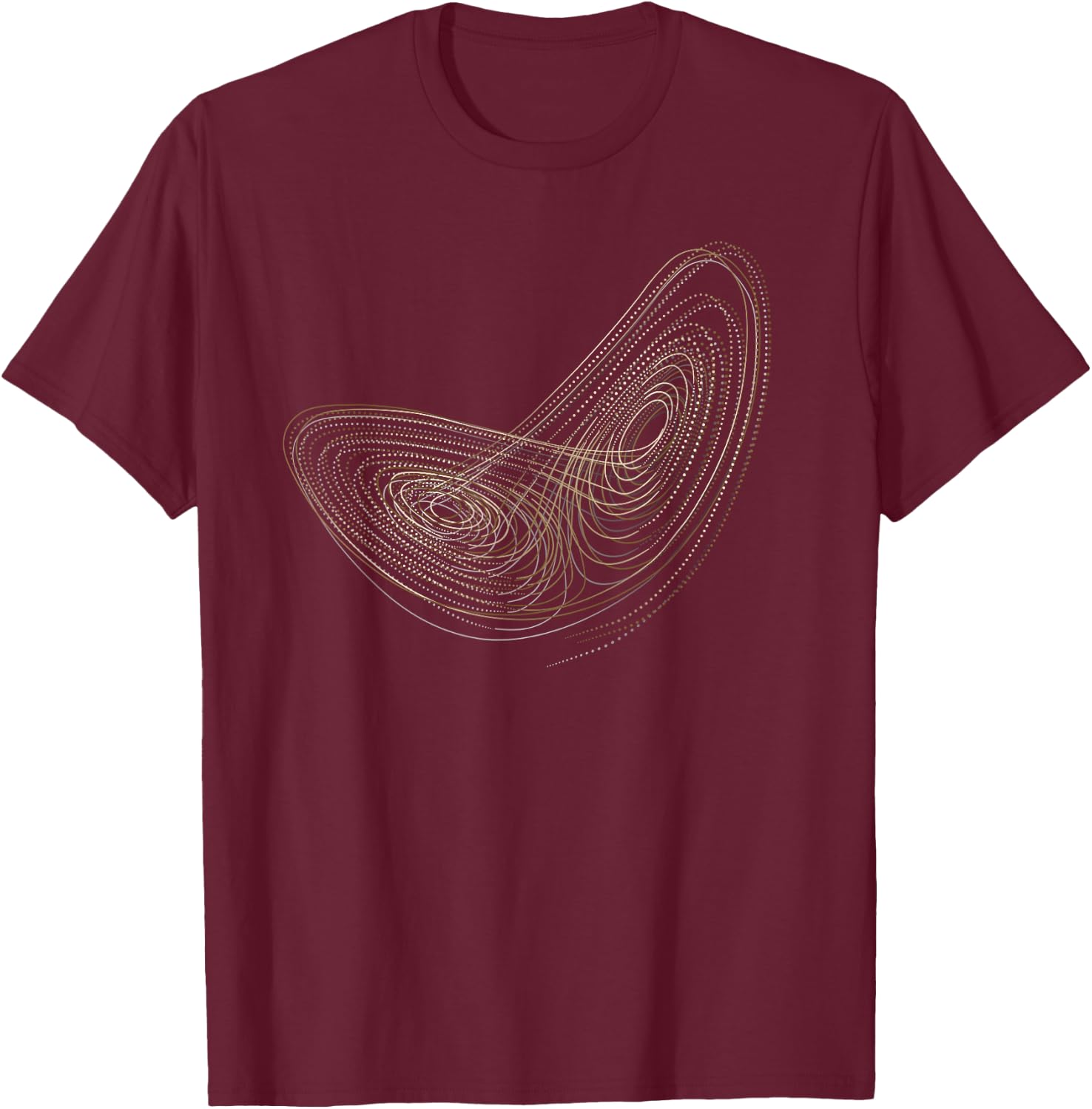 Chaos theory:Lorenz attractor T-Shirt - T-Shirt | Maroon
