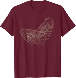 Chaos theory:Lorenz attractor T-Shirt - T-Shirt | Maroon