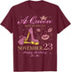 A Queen Was Born on November 23 Happy Birthday To Me T-Shirt - T-Shirt | Maroon