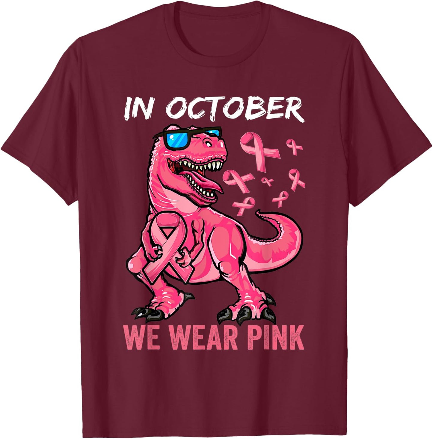 Breast Cancer Shirt for Boys, Breast Cancer Shirts for Kids T-Shirt - T-Shirt | Maroon