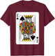 Spades King Playing Card Poker T-Shirt - T-Shirt | Maroon