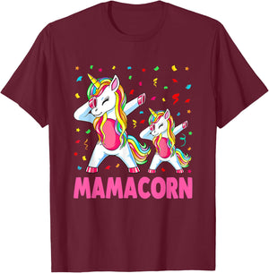 Mamacorn Unicorn Mom Baby Funny Mother's Day T-Shirt - T-Shirt | Maroon