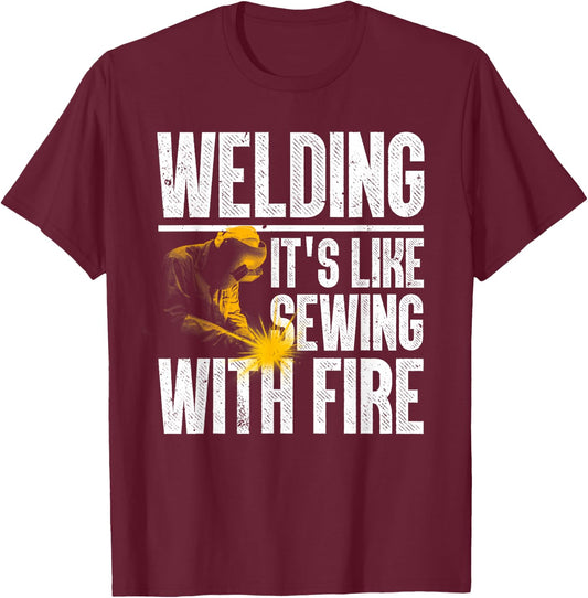 Best Welding Design Women Welder Welding Metal Weld T-Shirt - T-Shirt | Maroon