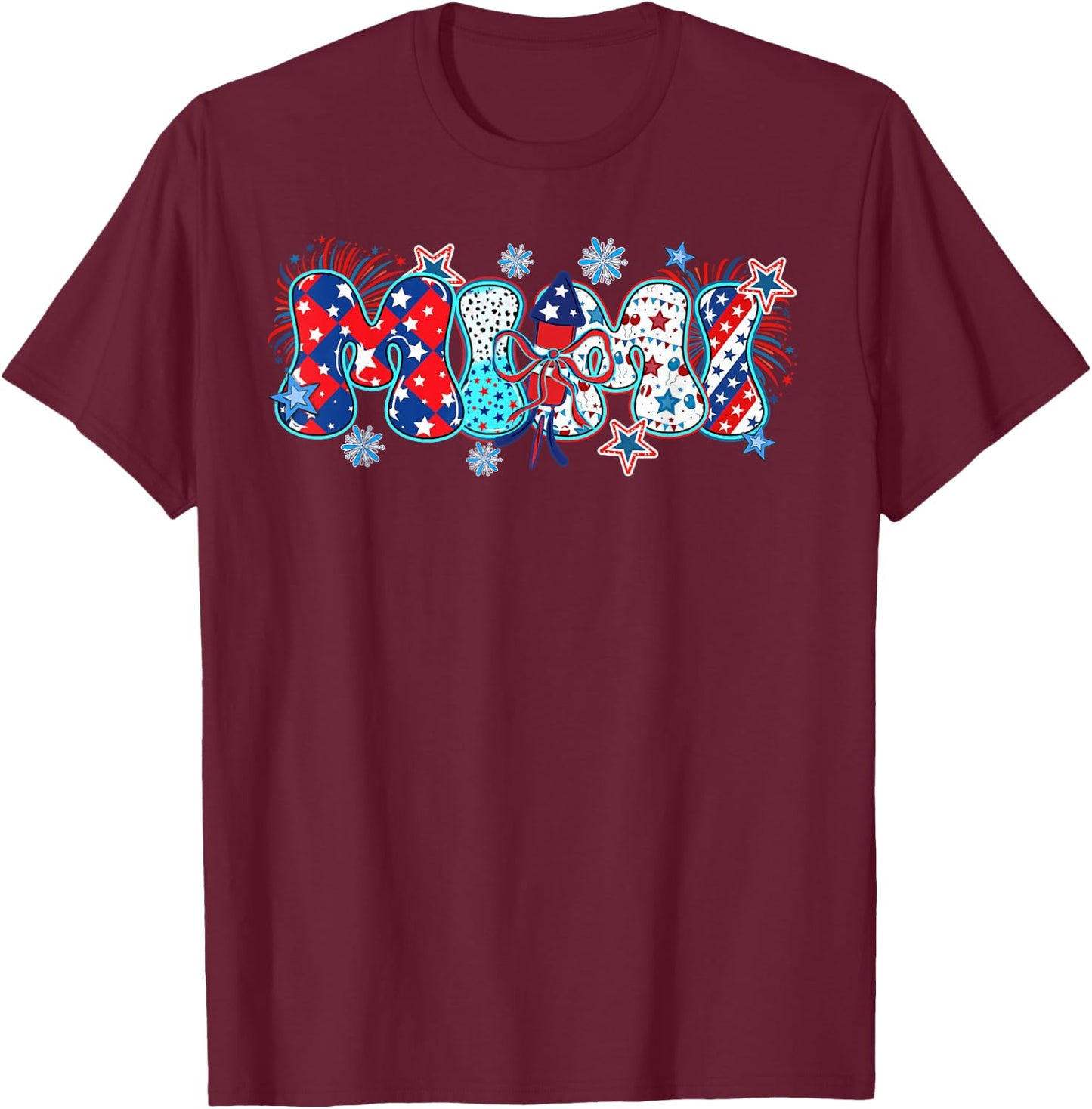 Mimi USA Patriotic 4th of july American Family Matching T-Shirt - T-Shirt | Maroon