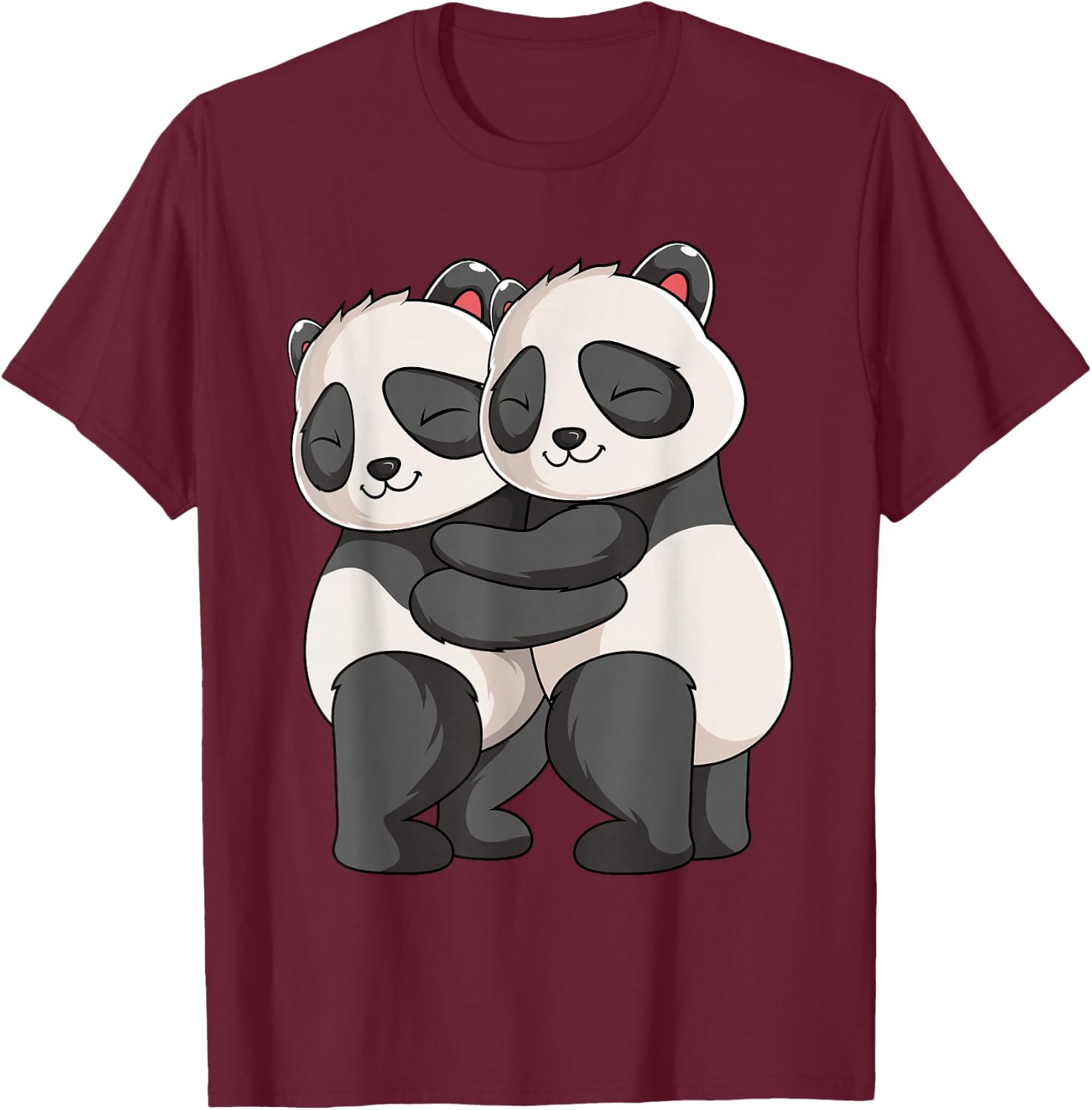 Panda Lovers Panda Bear Girls Children T-Shirt - T-Shirt | Maroon
