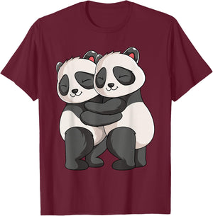 Panda Lovers Panda Bear Girls Children T-Shirt - T-Shirt | Maroon