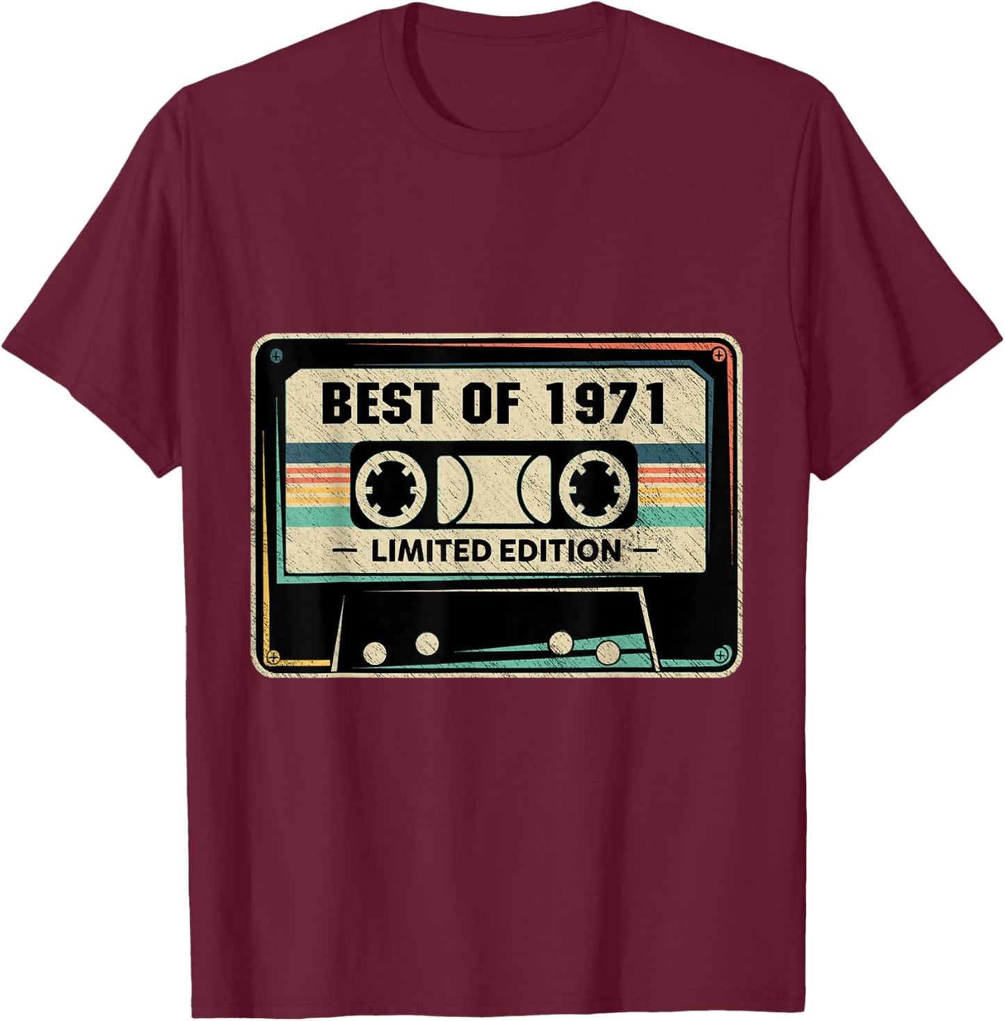 1971 Birthday And T-Shirt - T-Shirt | Maroon