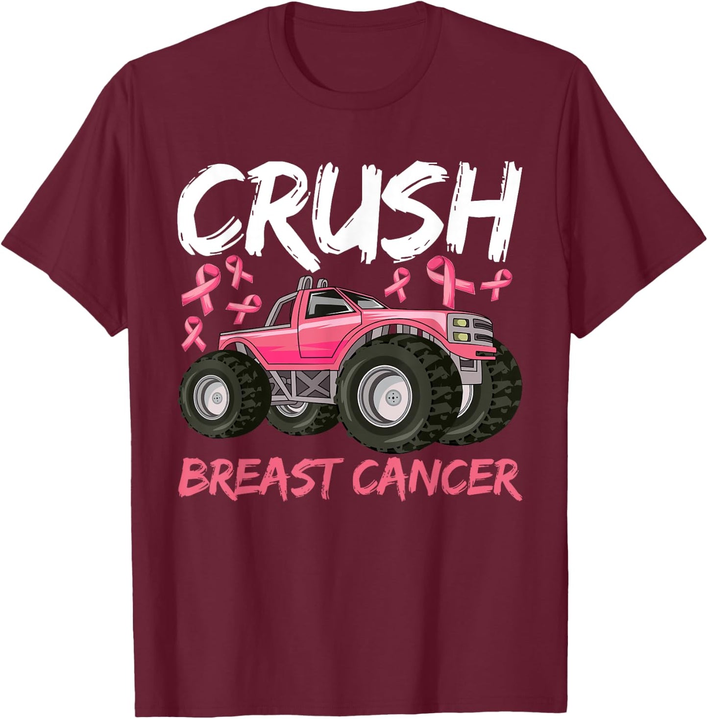 Boys Breast Cancer Awareness Shirt for Boys Kids Toddlers T-Shirt - T-Shirt | Maroon