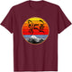 Mount Kailash Striped Sunset Karuna Compassion in Tibetan T-Shirt - T-Shirt | Maroon