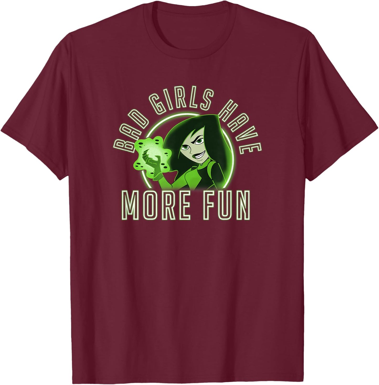 Disney Kim Possible Shego Bad Girls Have More Fun T-Shirt - T-Shirt | Maroon