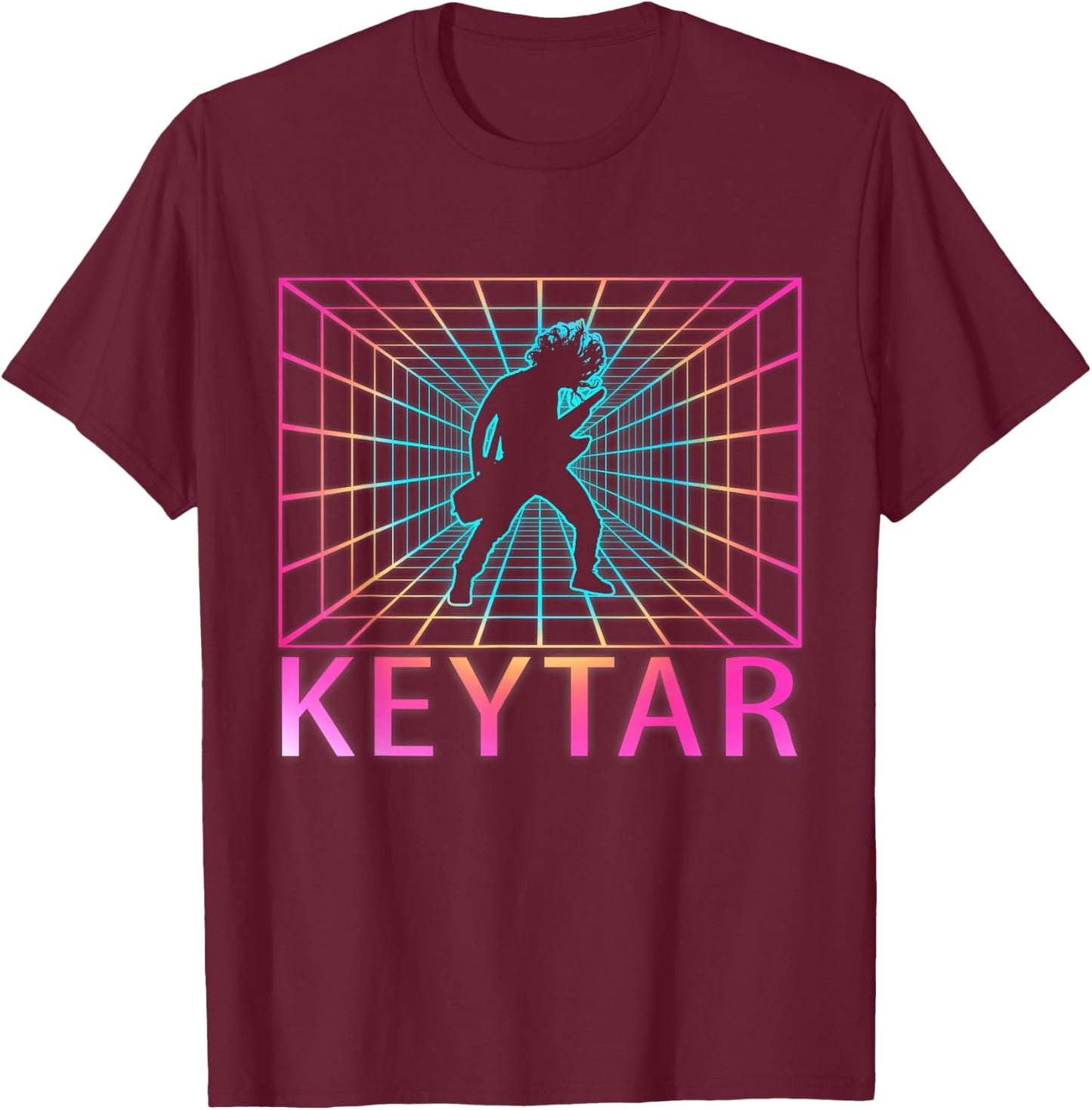 Keytar Retro Gift T-Shirt - T-Shirt | Maroon